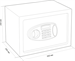 Сейф мебельный Cactus CS-SF-E25 взломостойкий 250x350x250мм электронный CS-SF-E25