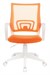 Кресло Бюрократ CH-W695NLT оранжевый TW-38-3 TW-96-1 сетка/ткань крестов. пластик пластик белый CH-W695NLT/OR/TW-961