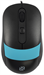 Мышь Оклик 310M черный/синий оптическая 2400dpi USB для ноутбука 4but (1869099) 1869099