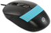Мышь Оклик 310M черный/синий оптическая 2400dpi USB для ноутбука 4but (1869099) 1869099