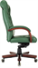 Кресло руководителя Бюрократ T-9928Walnut зеленый кожа крестов. металл/дерево T-9928WALNUT/GREEN