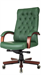 Кресло руководителя Бюрократ T-9928Walnut зеленый кожа крестов. металл/дерево T-9928WALNUT/GREEN