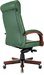 Кресло руководителя Бюрократ T-9928Walnut зеленый кожа крестов. металл/дерево T-9928WALNUT/GREEN