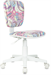 Кресло детское Бюрократ CH-W204NX мультиколор луна розовая крестов. пластик пластик белый CH-W204NX/MOON_PK