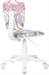 Кресло детское Бюрократ CH-W204NX мультиколор луна розовая крестов. пластик пластик белый CH-W204NX/MOON_PK