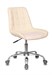 Кресло Бюрократ CH-350SL светло-бежевый текстиль/экокожа крестов. металл хром CH-350SL/IVORY