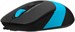 Мышь A4Tech Fstyler FM10S черный/синий оптическая 1600dpi silent USB 3but (FM10S USB BLUE) FM10S USB BLUE