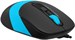 Мышь A4Tech Fstyler FM10S черный/синий оптическая 1600dpi silent USB 3but (FM10S USB BLUE) FM10S USB BLUE