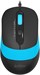 Мышь A4Tech Fstyler FM10S черный/синий оптическая 1600dpi silent USB 3but (FM10S USB BLUE) FM10S USB BLUE
