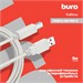 Кабель Buro USB A(m) USB B(m) 3м (USB2.0-AM/BM-3) серый USB2.0-AM/BM-3