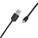 Кабель SunWind USB (m)-micro USB (m) 1м черный плоский 13770