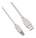 Кабель Buro Reversible USB A(m) USB B(m) 1.8м серый 13574