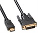 Кабель Buro HDMI (m) DVI-D (m) 3м (HDMI-19M-DVI-D-3M) феррит.кольца HDMI-19M-DVI-D-3M