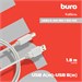 Кабель Buro USB A(m) USB B(m) 1.8м (USB2.0-AM/BM-1.8M-MG) феррит.кольца серый USB2.0-AM/BM-1.8M-MG