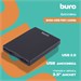 Дисковод USB 3.5" Buro BUM-USB FDD 1.44Mb внешний черный BUM-USB FDD