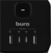 Сетевой разветвитель Buro BU-PW3UC-Plus-B (3 розетки) черный (коробка) BU-PW3UC-PLUS-B