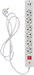 Сетевой фильтр Buro BU-SP1.8_USB_2A-W 1.8м (6 розеток) белый (коробка) BU-SP1.8_USB_2A-W