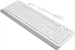 Клавиатура A4Tech FKS10 белый/серый USB (подставка для запястий) (FKS10 WHITE) кабель 1.5м FKS10 WHITE