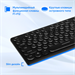 Клавиатура Оклик 420MRL черный USB slim Multimedia LED 1091226