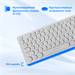 Клавиатура Оклик 420MRL белый USB slim Multimedia LED 1091227