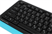 Клавиатура A4Tech FK10 черный/синий USB (FK10 BLUE) кабель 1.5м FK10 BLUE