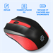 Мышь Оклик 485MW черный/красный оптическая 1600dpi беспров. USB для ноутбука 3but (997828) 997828